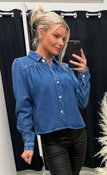 MSCH Ago rue shirt - mid blue wash