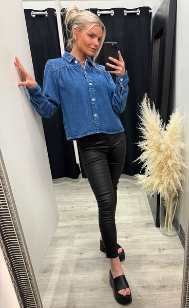 MSCH Ago rue shirt - mid blue wash