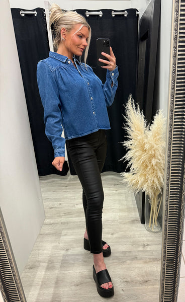 MSCH Ago rue shirt - mid blue wash