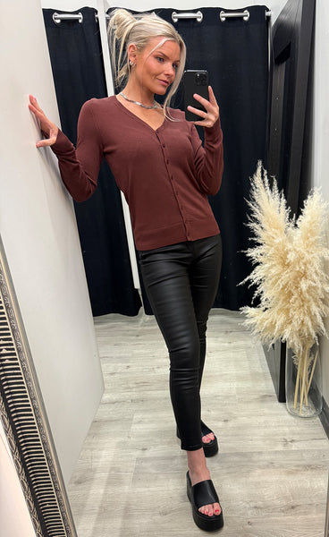 FRANSA Mary cardigan 9 - rum raisin