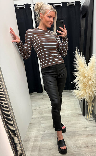 N-Lidie LS top - dalma blue stripe