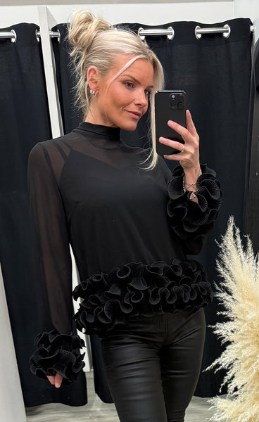 N-Latanietta blouse - black