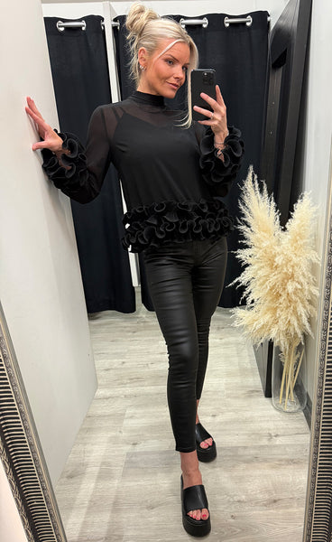 N-Latanietta blouse - black