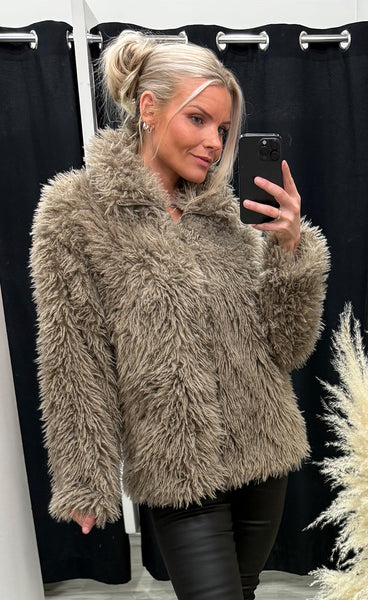 FREEQUENT Fine jacket - desert taupe