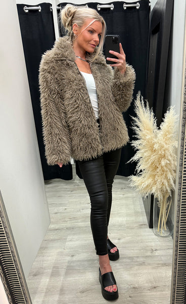 FREEQUENT Fine jacket - desert taupe
