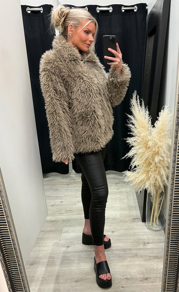 FREEQUENT Fine jacket - desert taupe