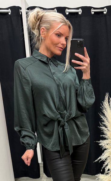 FREEQUENT Dove blouse - deep forest