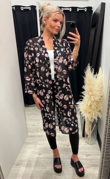 Kimono - black/floral