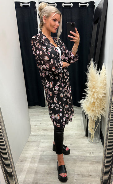 Kimono - black/floral