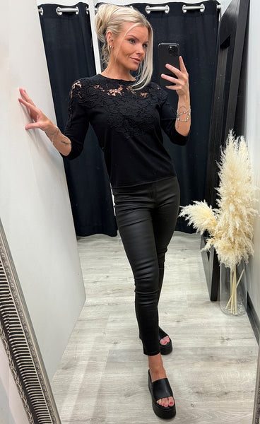 Dac blouse knit - black