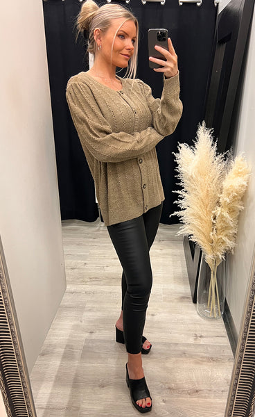 Eretta cardigan 1 - tan