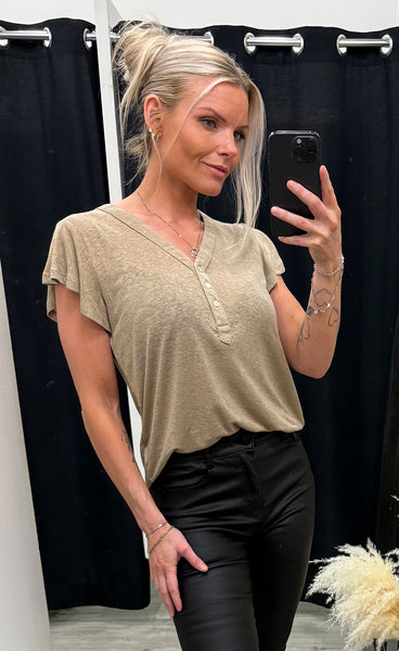 FREEQUENT Lavina tee - silver mink