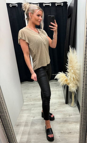 FREEQUENT Lavina tee - silver mink