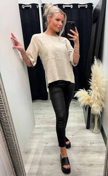 FREEQUENT Lava blouse - sand melange