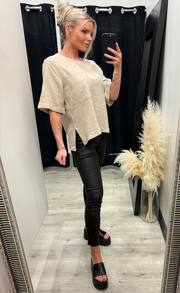 FREEQUENT Lava blouse - sand melange