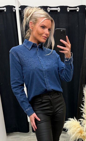 Bobbie shirt - medium blue denim