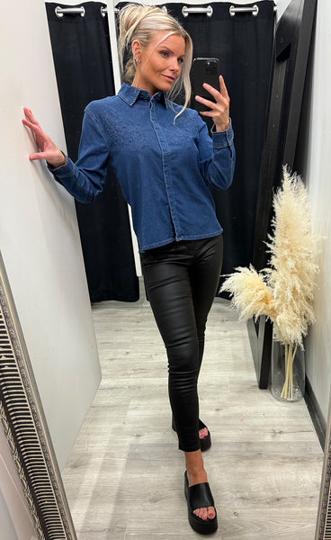 Bobbie shirt - medium blue denim
