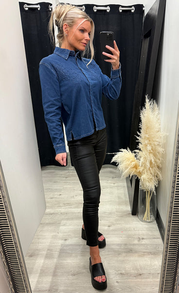 Bobbie shirt - medium blue denim