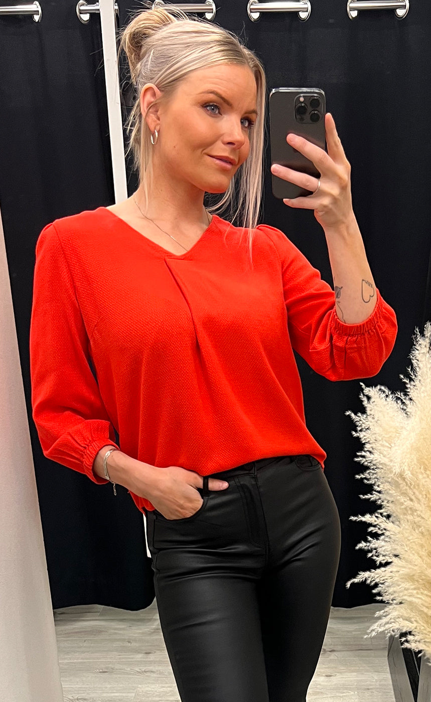 Haide blouse - red alert