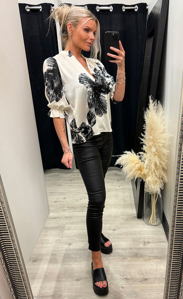 Venny blouse - cream flower