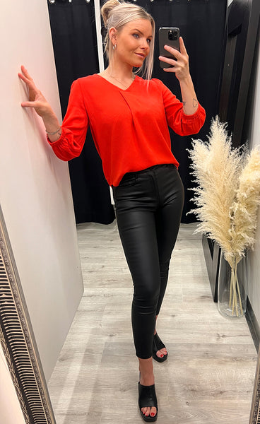 Haide blouse - red alert