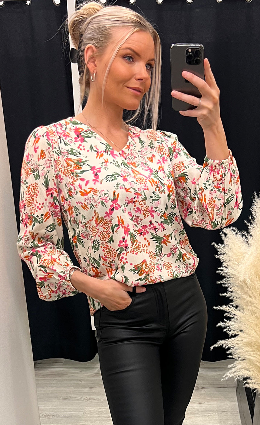 Merla blouse 1 - ecru mix