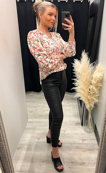Merla blouse 1 - ecru mix