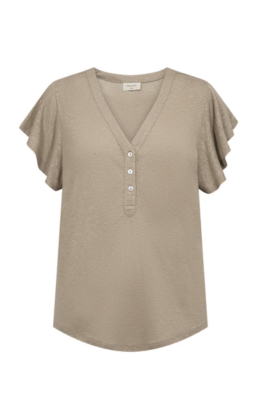 FREEQUENT Lavina tee - silver mink