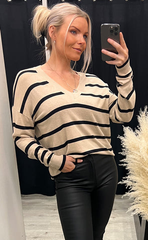 Pimba vneck - cement mix