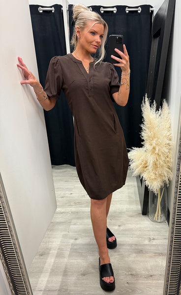 FREEQUENT Laney dress - coffee bean