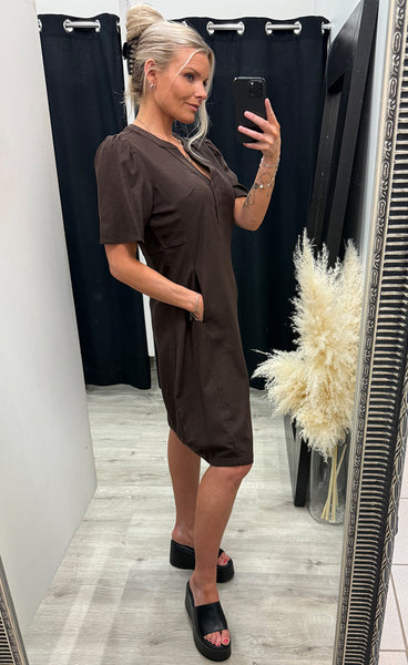 FREEQUENT Laney dress - coffee bean