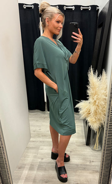 FREEQUENT Floi dress - dark forest