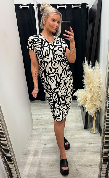 FREEQUENT Floi dress - black w. moonbeam