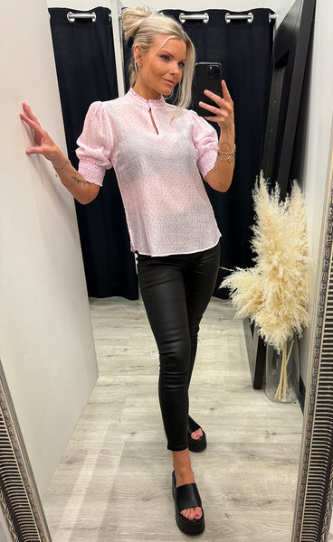 FREEQUENT Flory blouse - ballerina w. silver