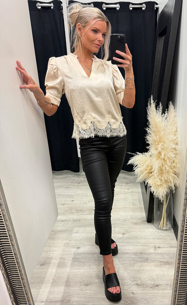 Moe lace blouse - champagne