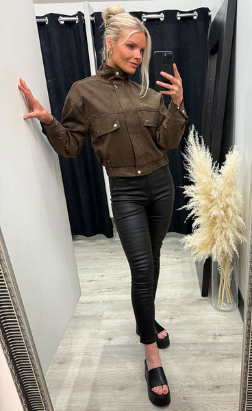 Regina suede jacket 08088 - brown