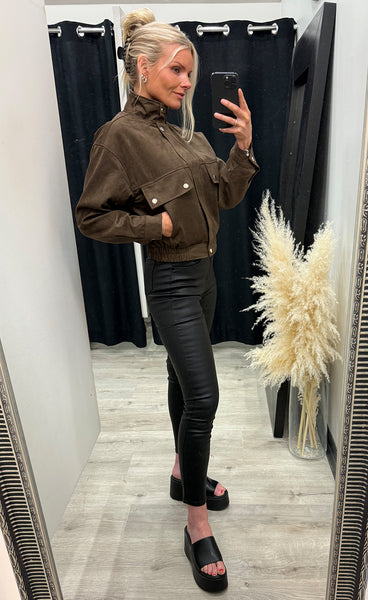 Regina suede jacket 08088 - brown