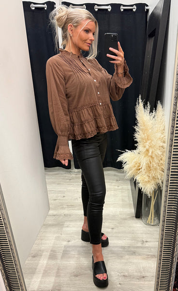 Audrey long sleeve - brown