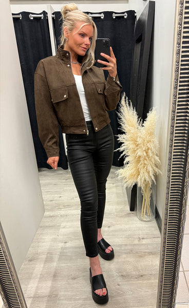Regina suede jacket 08088 - brown