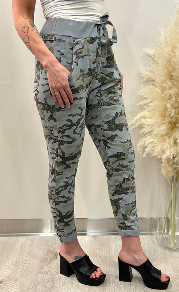 Camo jogging buxur - grey