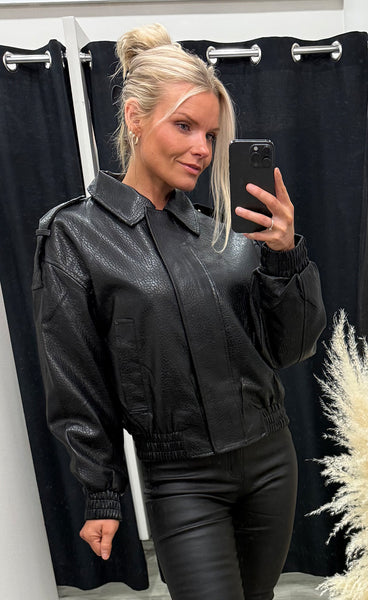 Yara PU jacket - black