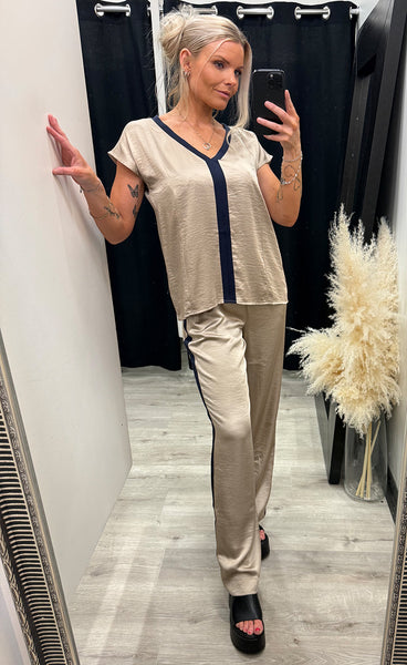 Diem top - navy mix