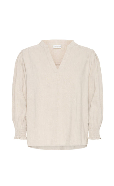 Luca blouse - sandshell melange
