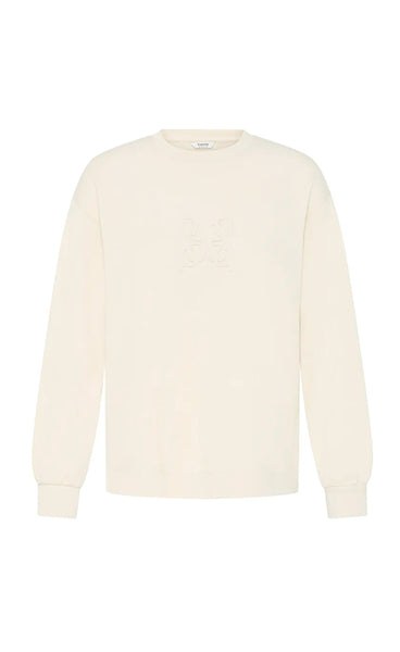 Pusti slit sweatshirt - sand melange