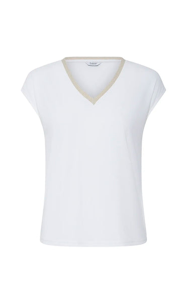 Perl lurex t-shirt - marshmallow