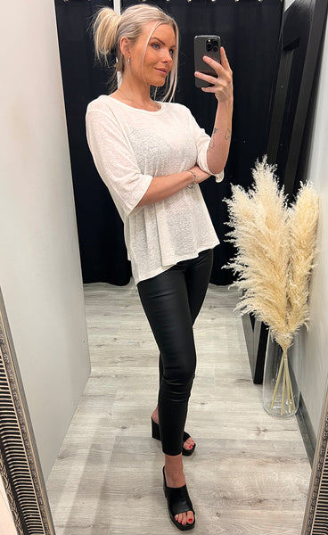 Tamlinn tee - blanc melange