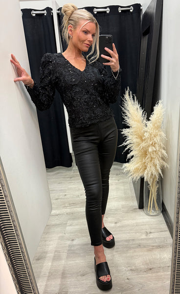 RDF Edda reversible blouse - black