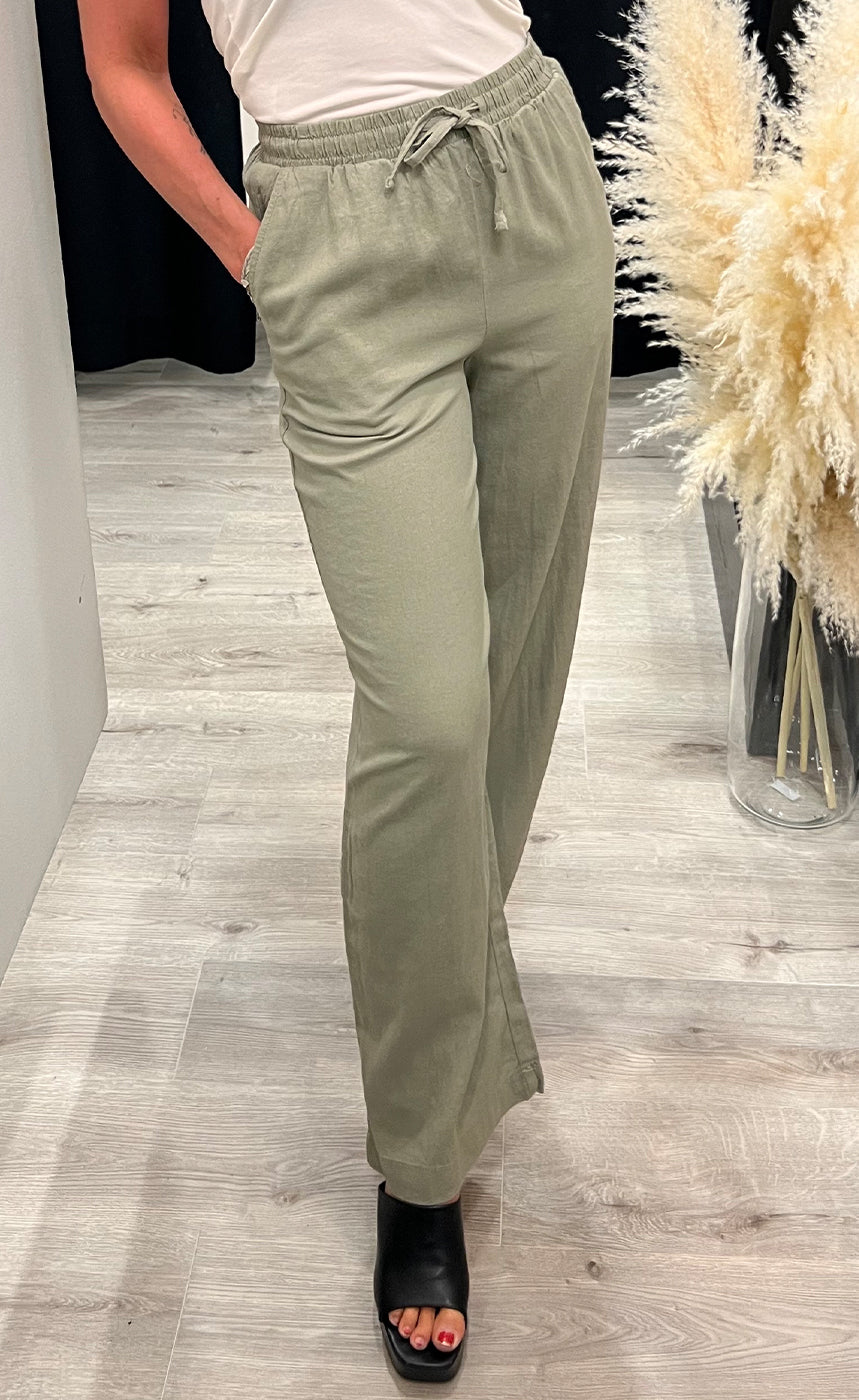 Lino pants - vetiver