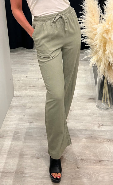 Lino pants - vetiver