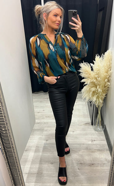 Cheaky blouse 1 - breen mix